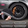 4pcs Fashion Car Badge Wheel Rims Brow Decal Trim Sticker For Peugeot 308 408 508 RCZ 208 3008 2008 206 207 307 Car Accessories