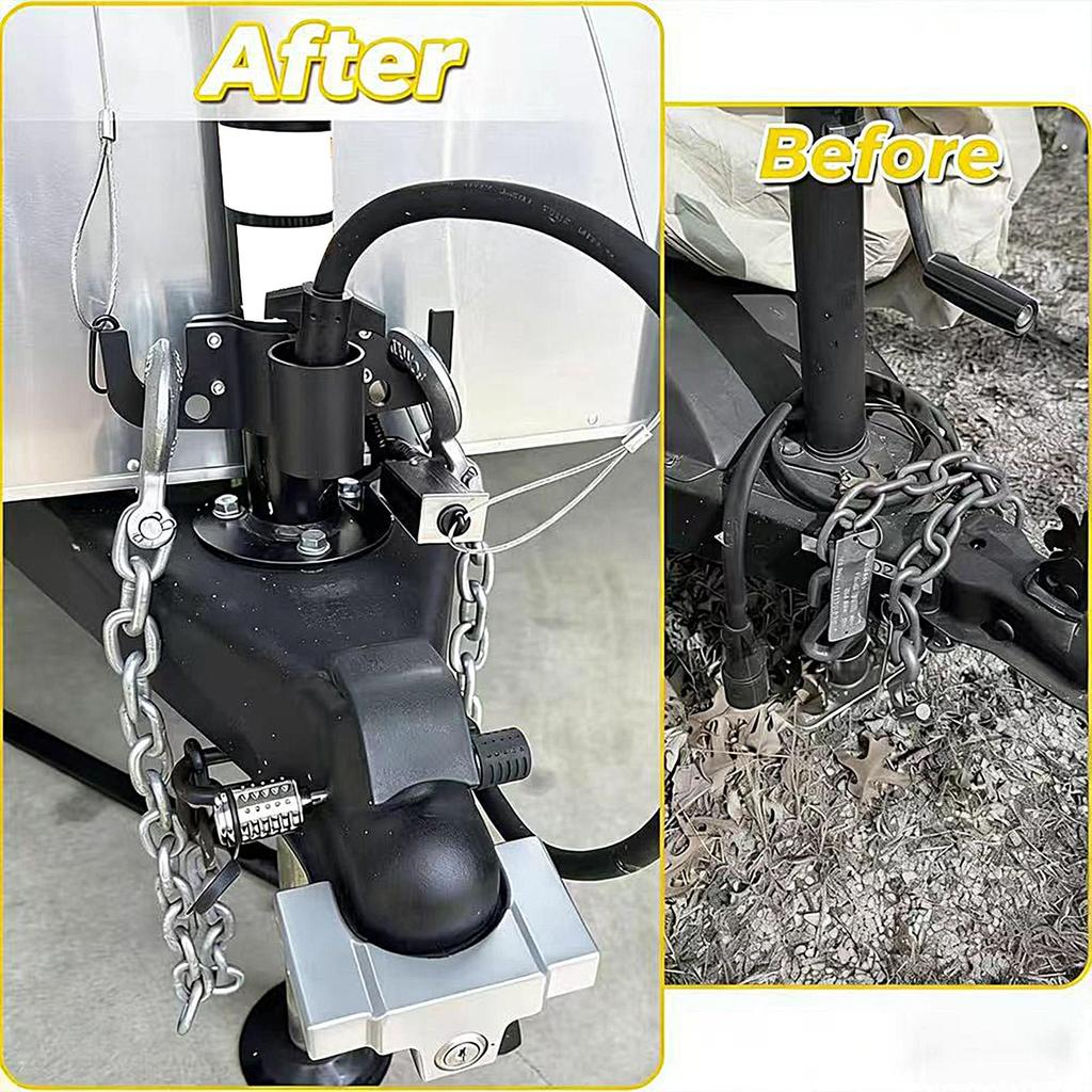 Towing Chain Organizer Heavy Duty Aluminum Alloy Hook 7 Way Plug Holder for Boat Truck Tractor Motorcycle Travel Outdoor