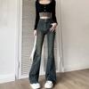 Micro-pull Jeans Women's Spring and Autumn New Small Slim American Retro High-waisted Slim Flared Pants