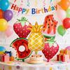 5pcs Summer Cool Fruit Balloon Set Birthday Decoration Hawaiian Fruit Party Tropical Fruit Decoration Foil Balloons