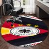 1PC round rug German Football Emblem Printed Round Area Rug ,Rug For Home Office, Round Chair Rug, Decorative Carpet Fan gifts Christmas gift