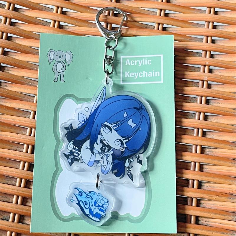 Naruto Cartoon Acrylic Keychain Hyūga Hinata Anime Action Figures Key Bag Decoration Model Christmas Gifts for Naruto Anime Fans