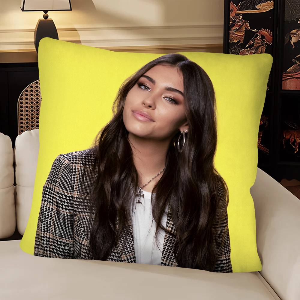 Singer MMadison Beer Pillow Case Fashion Square Pillowcase Bedroom Sofa Room Ins Decoration Leisure