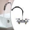 Brass Double Hole Handle Kitchen Faucet Suitable For Kitchen Spool Type
