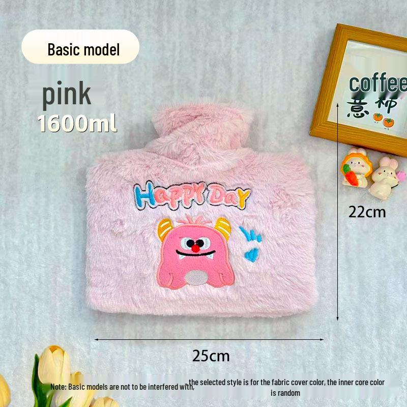 Мультяшная плюшевая грелка для рук: Взрывозащищенная грелка с милой вышивкой