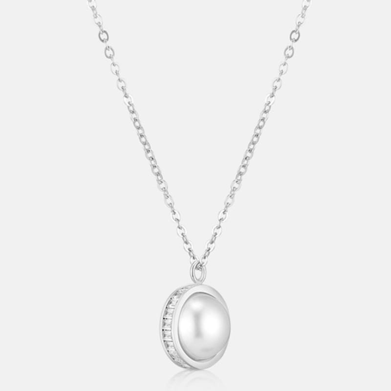 METROCITY JEWELRY 1992 PERLA Sterling Silver White Necklace A251SN1759WPH