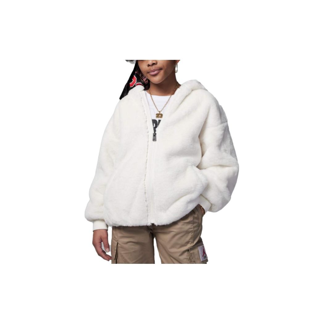 

Куртка Jordan Solid Color Zip-Up Hoodie для детей, цвет слоновой кости FJ5009-110 S