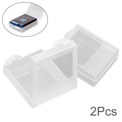 2 Pezzi Scatola Batteria Scatola di Stoccaggio Protettiva in Plastica Adatta per Batteria Fotocamera
