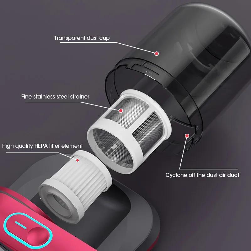 

Vacuum Cleaner Mite Removal Wireless Portable Instrument Handheld Vacuum Mites Eliminator Dust-collecter Cleaning Machine синий