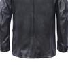 Long Jacket Men Genuine Cow Leather Wind Coat Classic Black Plus Size Jackets Casual Cloths