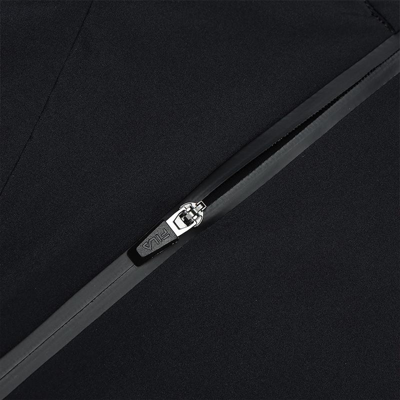 Fila Jackets Men's Pitch Black Stand Collar Moderate A11M435707FBK
