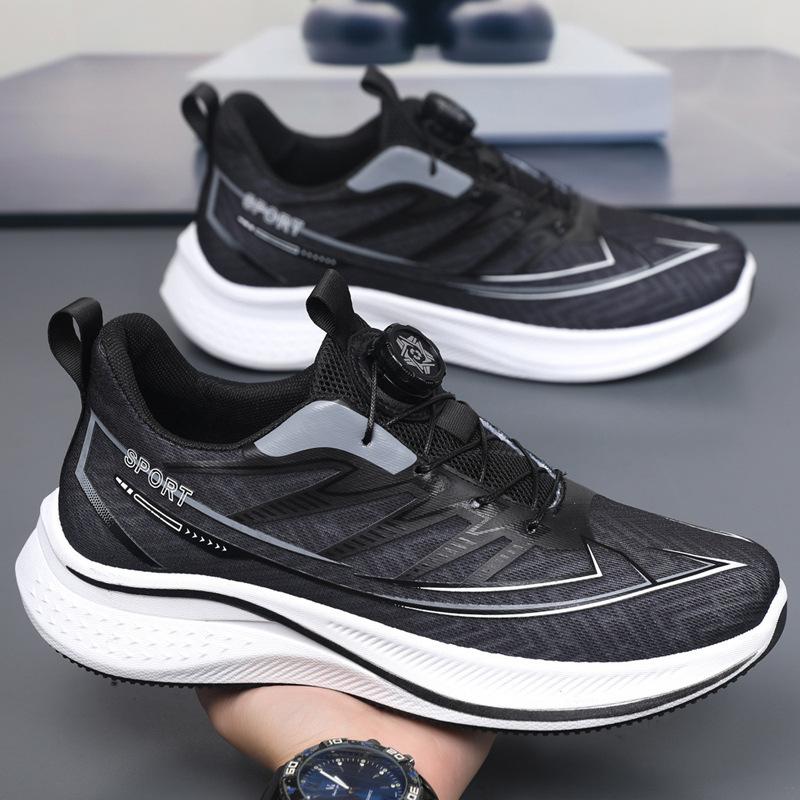 

Casual men s shoes summer breathable mesh sports shoes 2025 new fashion trend rotating buckle men s shoes foreign trade 39