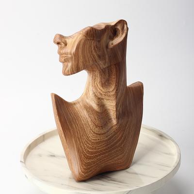Modern Simple Woman Head Ornaments Creative Abstract Imitation Solid Wood Model Room Office Desktop Art Decorations
