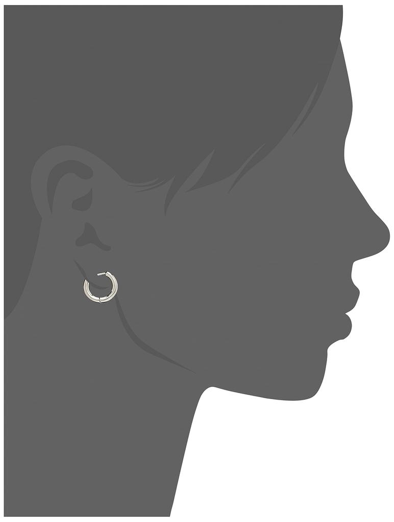 Silver Hoop Earrings 112224350901 4℃HOMME+