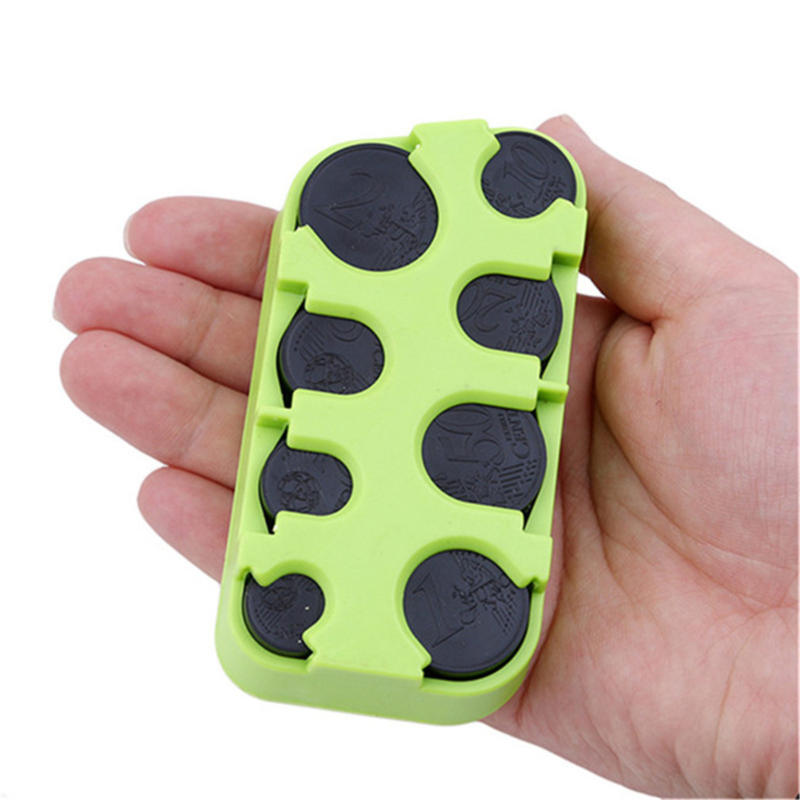 Euro Coin Dispenser Storage Coins Purse Wallet Holders Storage Box Plastic Dispenser Car Decoration Supplies Easy Accessibility