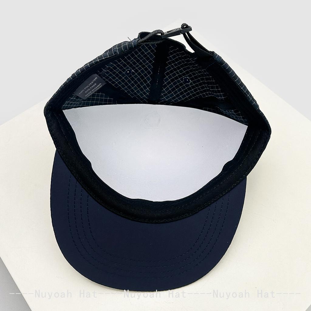 New Men Women Retro Embroidered Letters Small Plaid Baseball Hats Sunshade Quick-Dry Breathable Color Block Peaked Cap Versatile