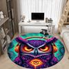 1pc Owl Headphones Office Round Area Rug, Under Office Chairs Bedroom Living Room Home Decor, Room Deco, Available In Various Sizes