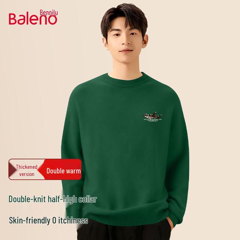 Baleno Men's Winter Thickened Crew Neck Sweater