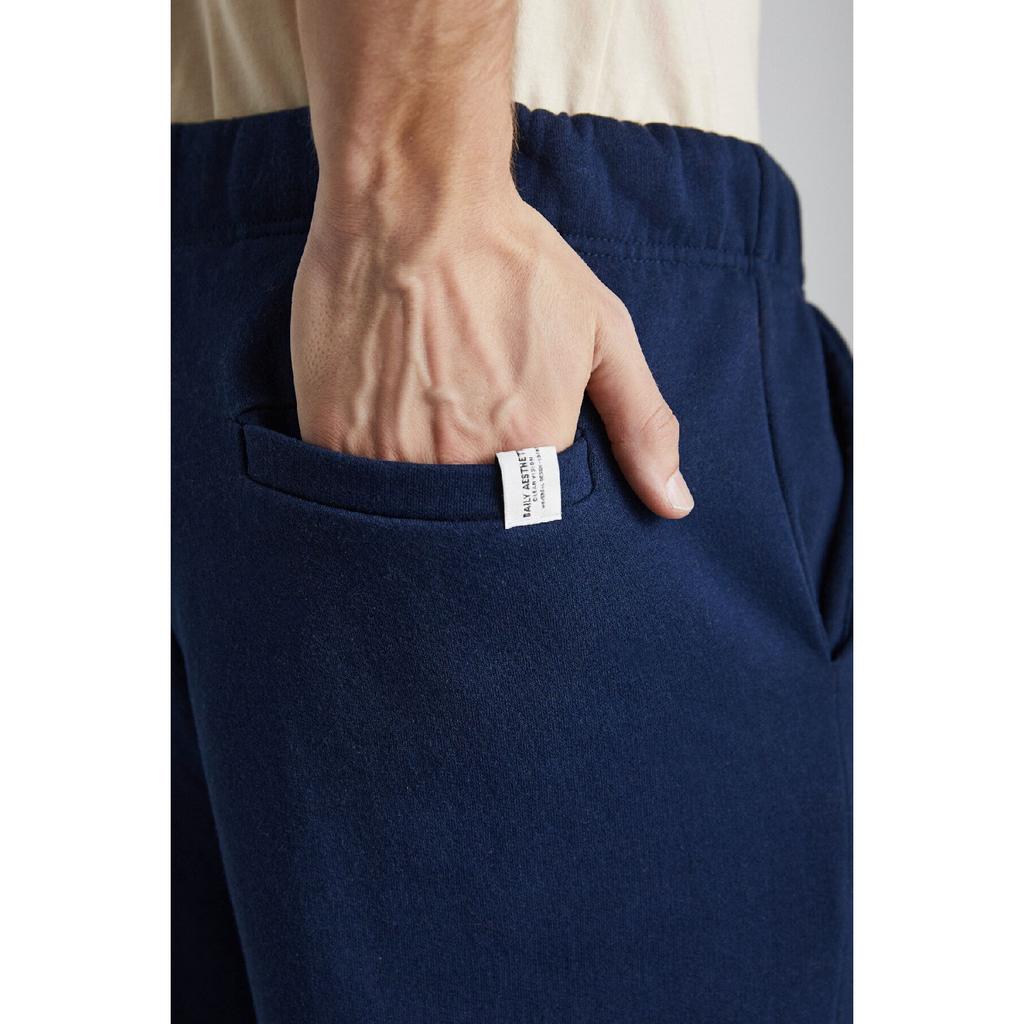 Burnham Men's Organic Fabric Fleece Inside Comfortable Cut Elasticized Jogger Black Sweatpants