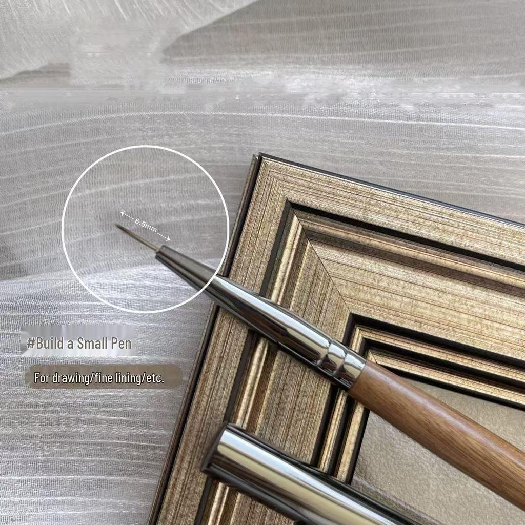 Xiaohongshu Deluxe Walnut Wood Nail Art Brush Set for Professional Gradient and Line Painting