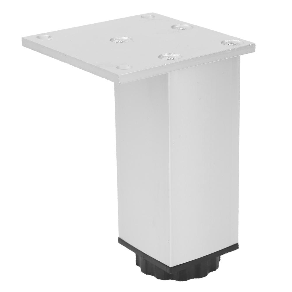 4Pcs Set Square‑Shaped Aluminum Alloy Adjustable Furniture Cabinet Table Sofa Legs Support(Square Furniture Leg