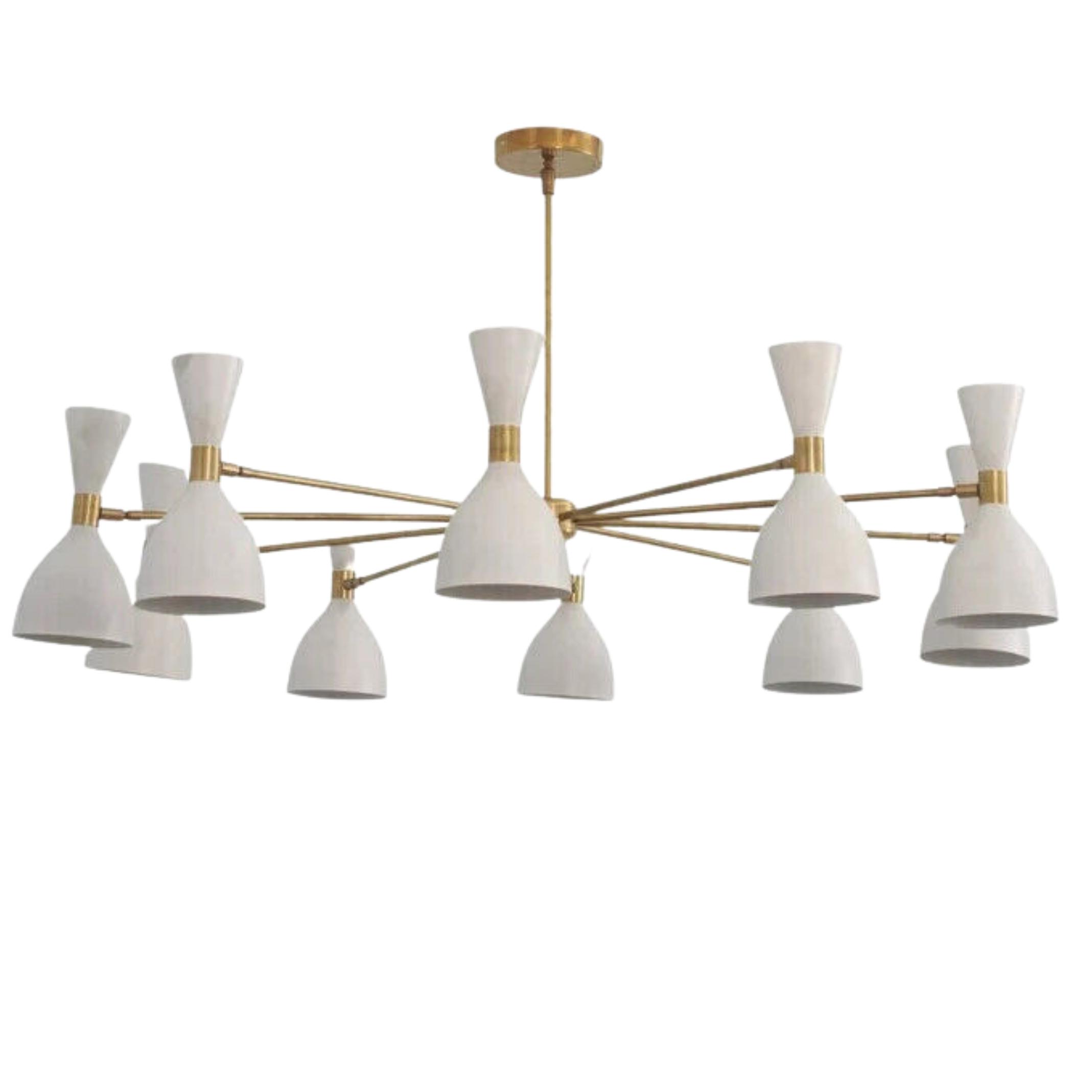 

10 лампочек Современная латунная итальянская потолочная люстра Diablolo