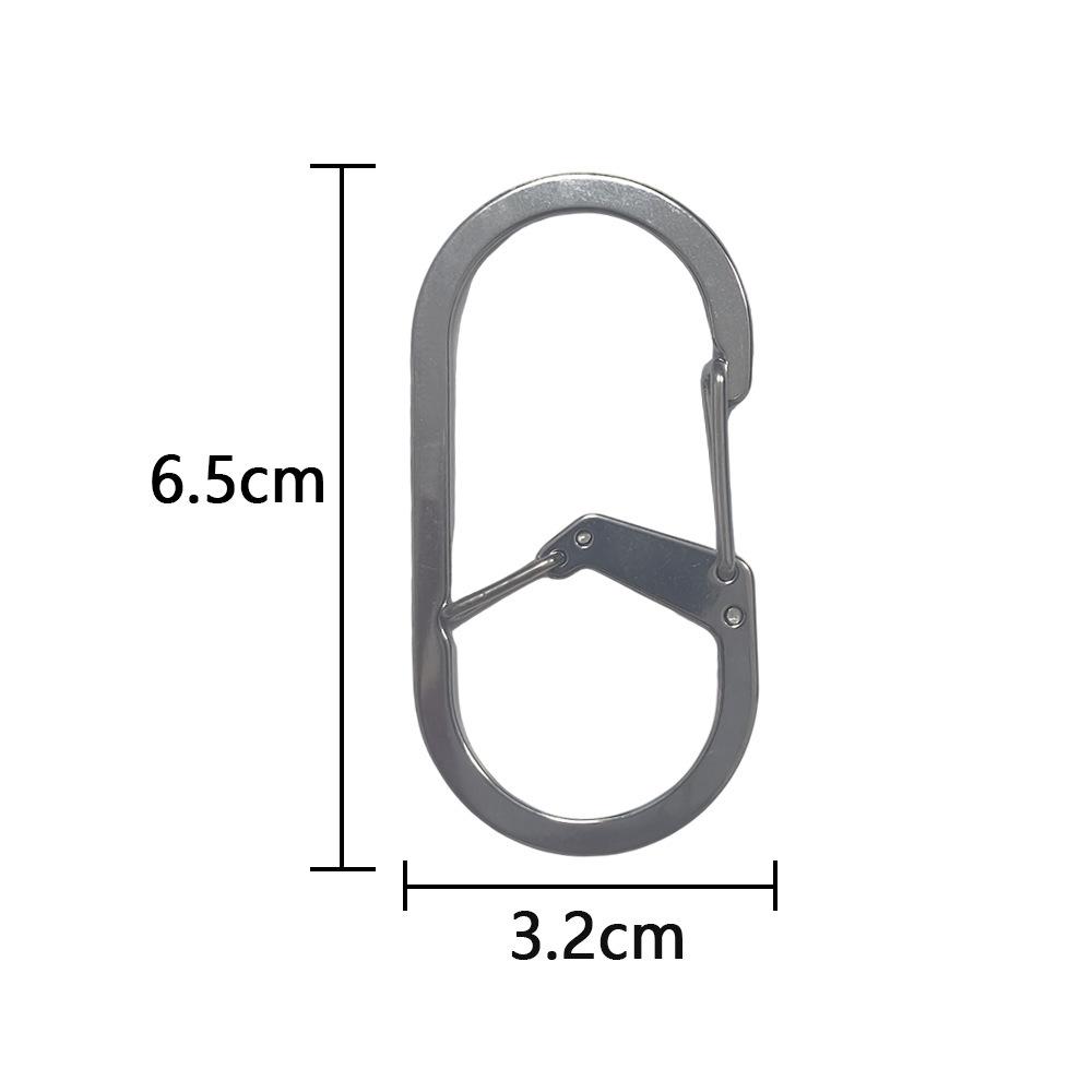 304 Stainless Steel Multi-functional Keychain Carabiner and Spring Buckle
