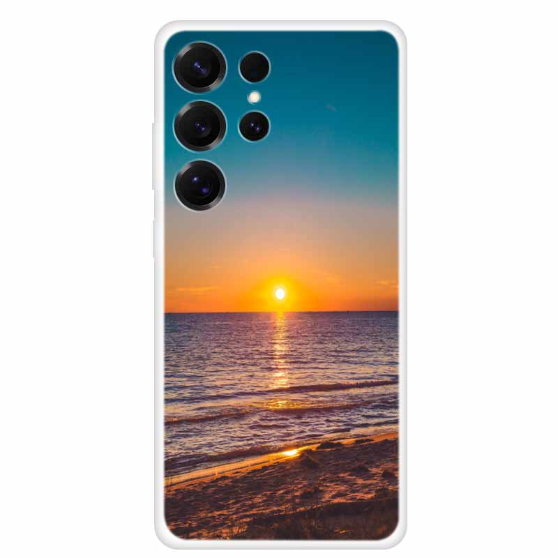 For Samsung Galaxy S26 Ultra Clear Funda Soft TPU Silicone Phone Case S 26 Ultra Cover Transparent Bumper Fashion Flower Lovely