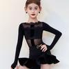 Line dance clothing women black dance wear stage costume for girls lace sexy dance suit women's latin training clothes