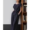 Demana Linen Lyocell Blend Summer Two-Piece Set
