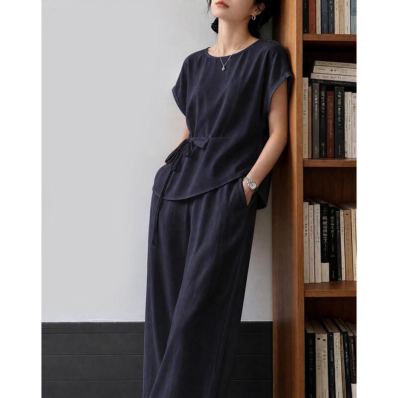 Demana Linen Lyocell Blend Summer Two-Piece Set