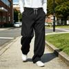 Pantalon de survêtement décontracté pour homme, couleur unie, jambe droite, avec ceinture élastique, pour un usage quotidien