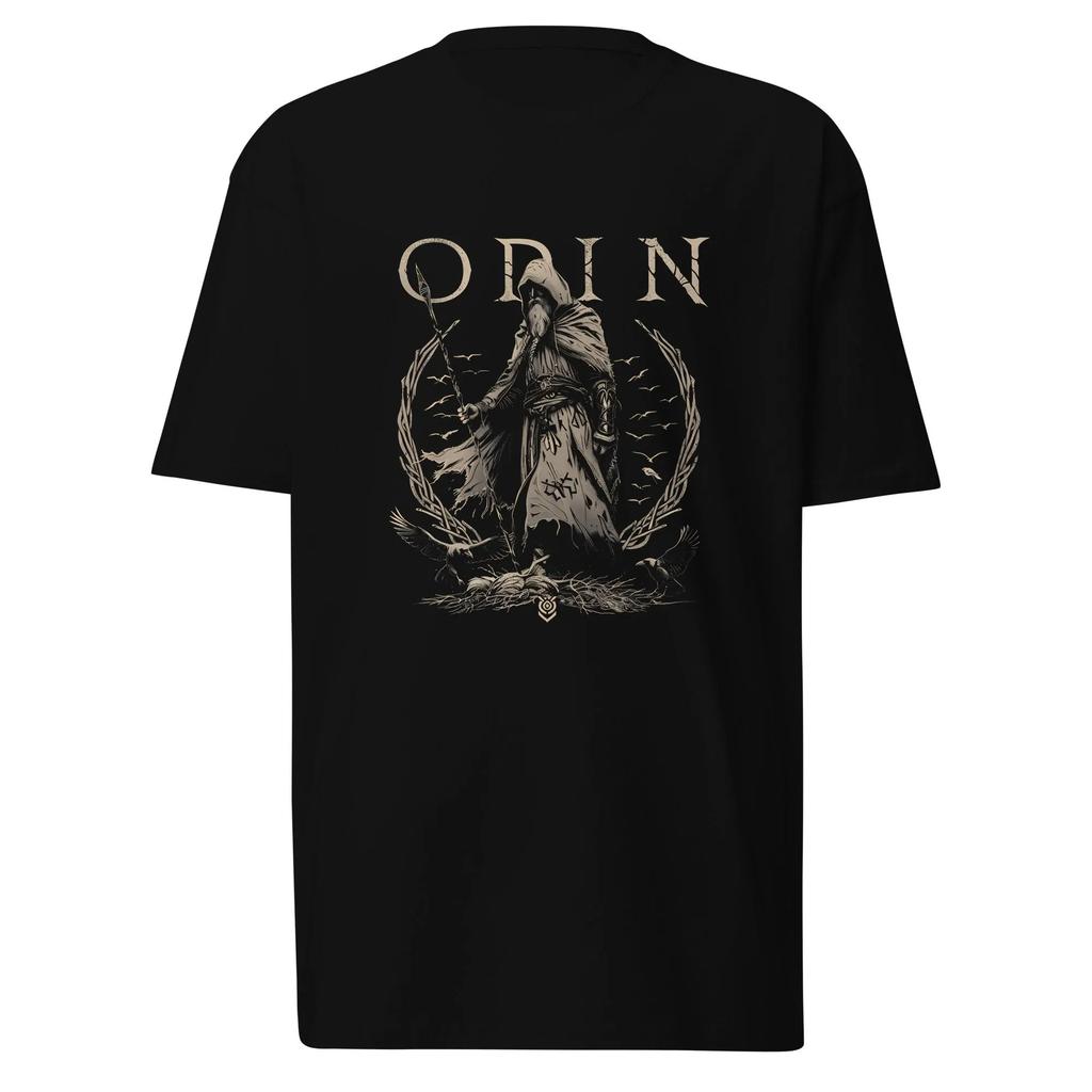 Viking Shirt Norse Odin Gungnir T-Shirt Graphic T Shirts Retro Streetwear High-quality Crew-neck Short-sleeved Men's T-shirt