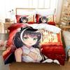 Anime Princess Connect! Re Dive Printed Bed Set Duvet Cover Pillowcase Bedding Set Linen Sheet Quilt Cover Full Queen King Size