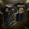 2026 Mexico National Flag Print Men's Women's Short Sleeve T-shirt 3D Print Tees Outdoor Soccer Jersey Sports Casual Tops