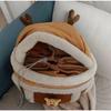 Fashion Autumn Winter Cat Backpack Pet Carrier Warm Soft Sherpa Travel Bubble Bag For Small Cats Christmas Gift Pet Supplies