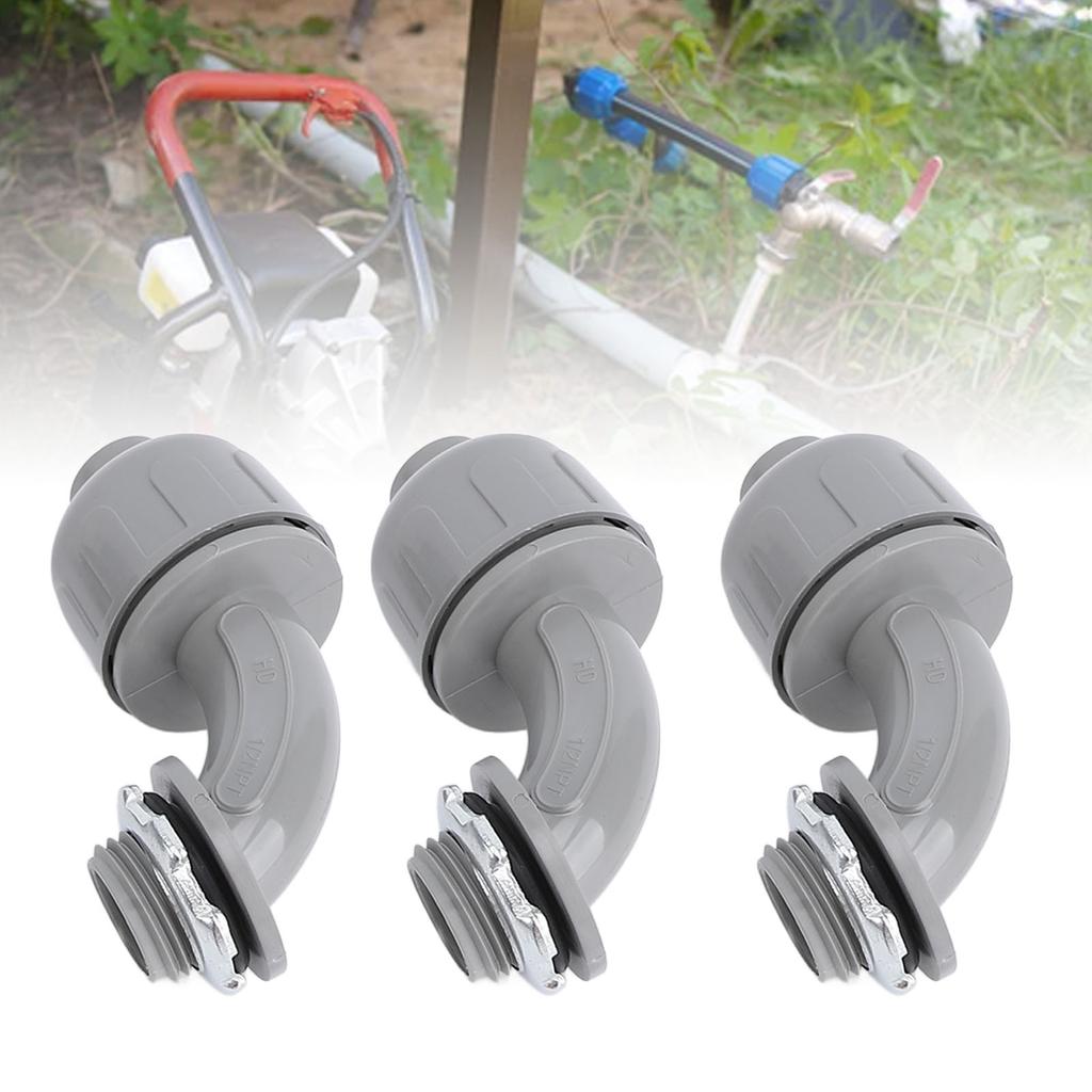 10Pcs 1in NPT Liquid Tight Connector Nylon 90 Degree Flexible Non Metallic Electrical Conduit Connec
