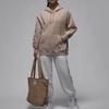 Jordan Flight Fleece Hoodie Women Tops Mid-Brown FB5111-244