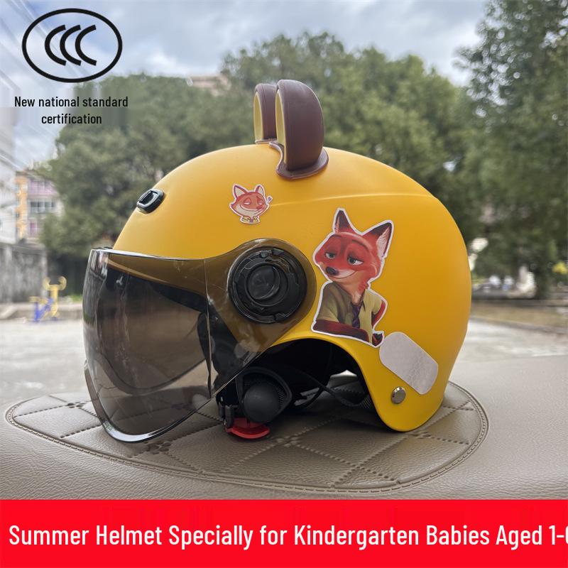 3C Certified Children's Electric Vehicle Helmet: Unisex, Summer Sun Protection, All-Season Safety for Ages 1-6