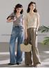 __ Natural Ensemble __ Series V-neck Short-sleeved Linen Knitted Shirt