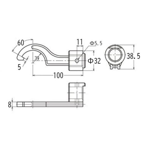 Esco Hook Head 75-85mm (for 22mm Connection) EA723WG-67
