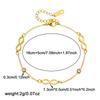 Gold Plated Infinity Symbol Bracelet with CZ Beads, Dainty Adjustable Cable Chain for Women, Minimalist Daily Jewelry