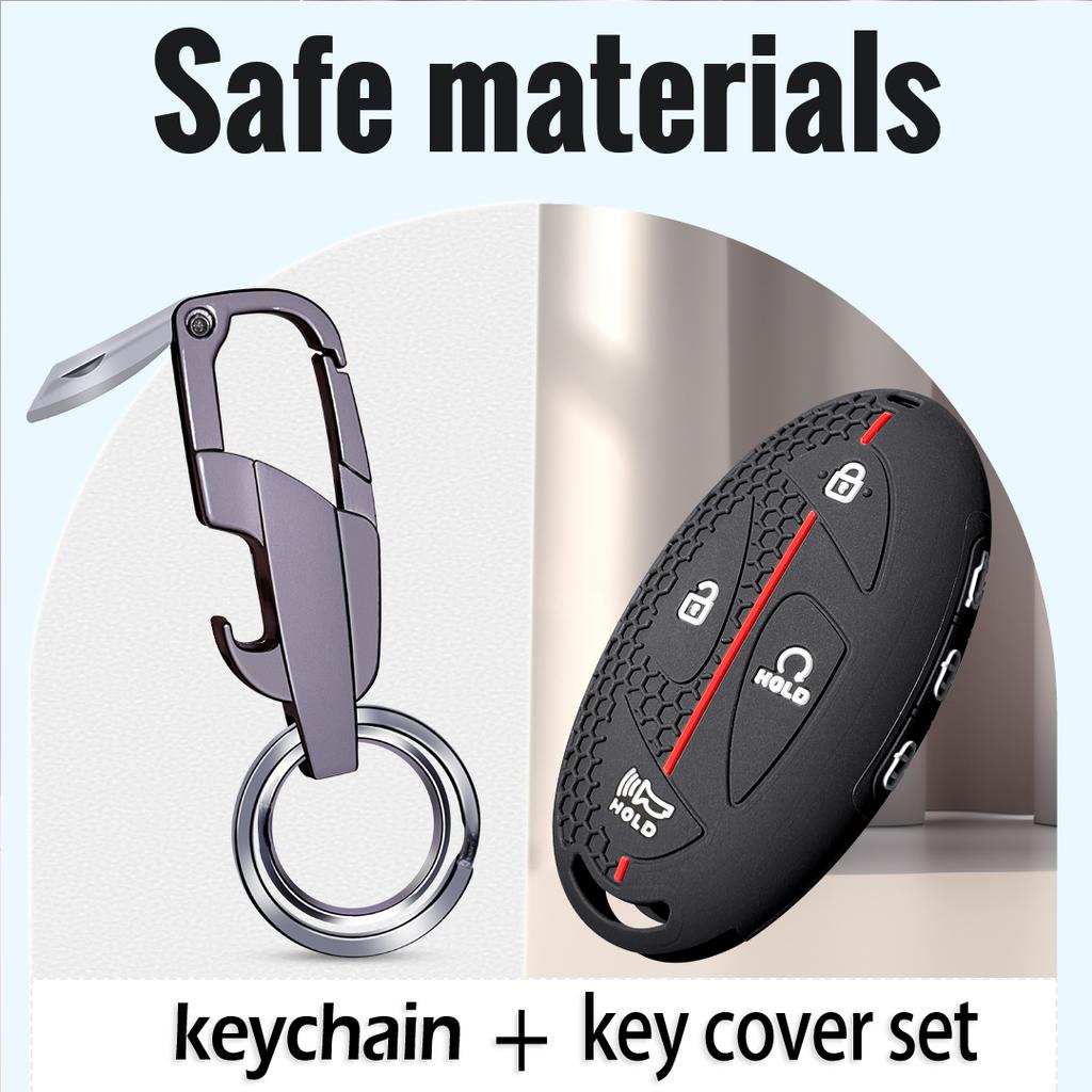 Silicone Car Key Caps Cover Keychain Key Case Holder For Hyundai Tucson 2025 Venue Kona 2024 Santa Fe MX5 StubHub Ioniq 2021