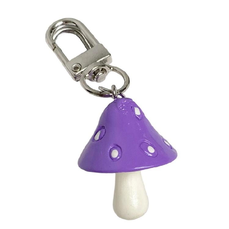 Fun Mushroom Shaped Keychain User Friendly Material Multiple Colors Versatile Decoration For Teens Adults
