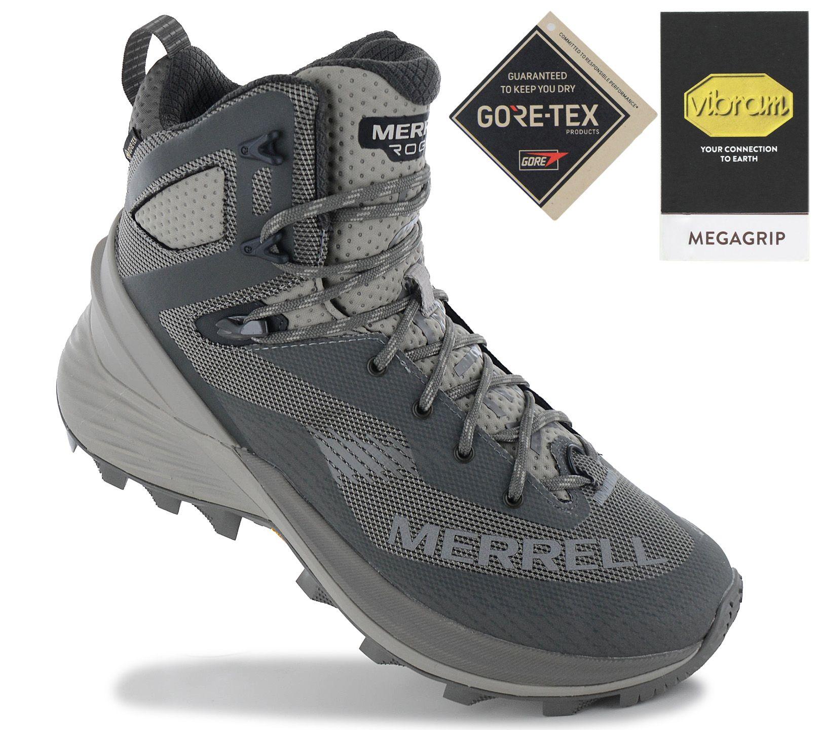 

Merrell Rogue Hiker Mid GTX GORE-TEX - Мужские походные ботинки Треккинговые ботинки Серые J038497 ОРИГИНАЛ EU 42 UK 8 серый