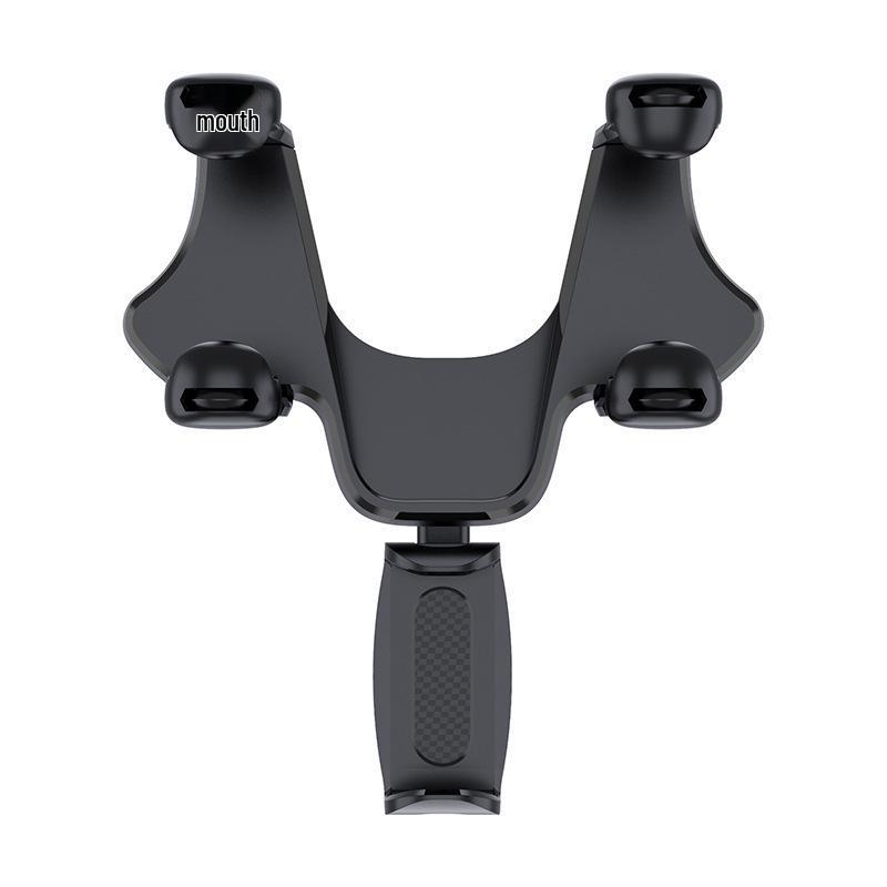 Adjustable Multi-Angle Rearview Mirror Phone Holder for Stable Navigation