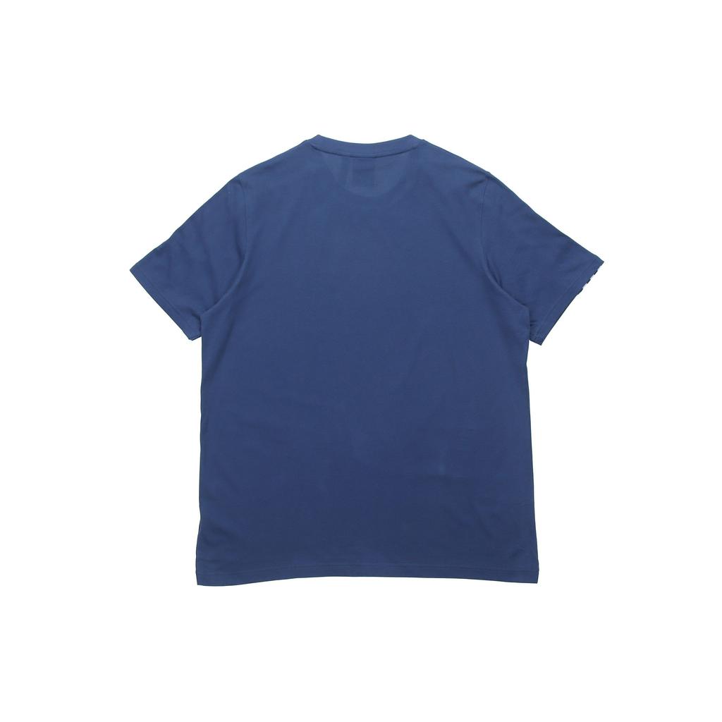 Adidas Originals Trefoil Tech Tee With Three-Stripe Logo Print Short Sleeve T-Shirt Men Tops Blue FM3798