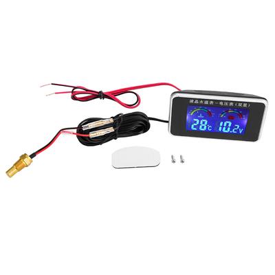 2PCS 12V24V36V Car LCD Screen Voltmeter   10mm Water Thermometer Sensor