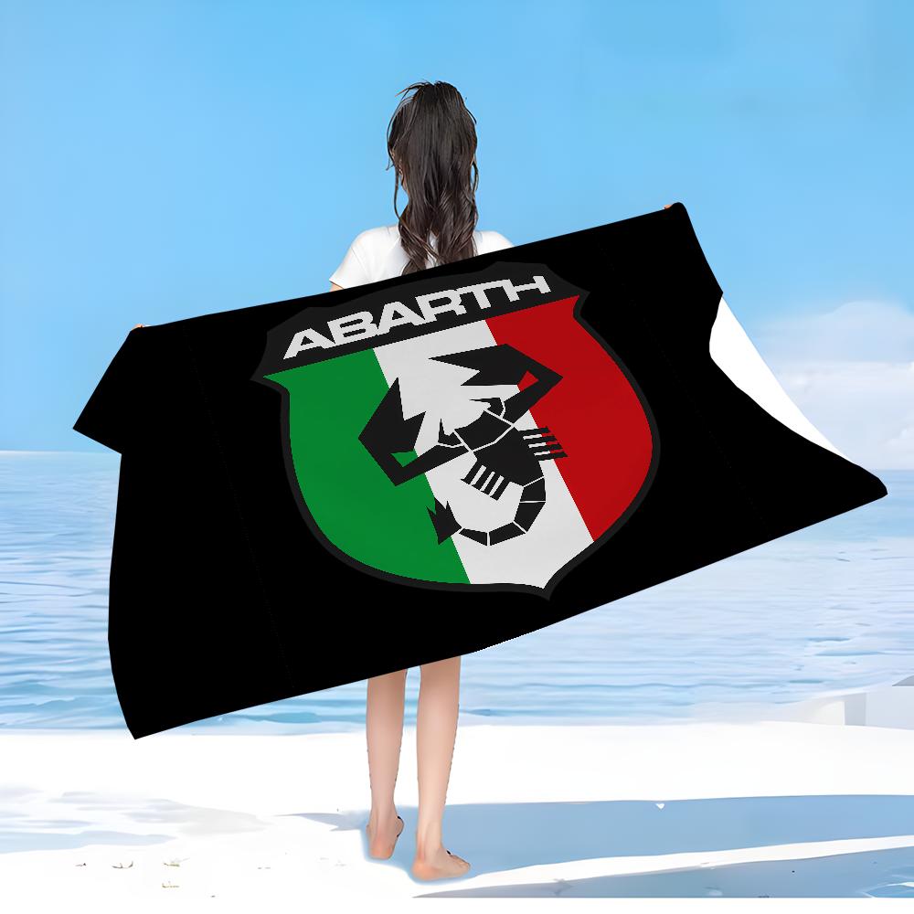 Abarth Auto Logo Strandtuch Cartoon Niedlich Sommer Kinder Großes Bade Pool Strandtuch Mikrofaser Saugfähig für Schwimmen Reisen