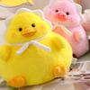 Cute And Fluffy Plush Toy Adorable Fat Duck With Headscarf And Pink Pig Soft And Huggable 30cm